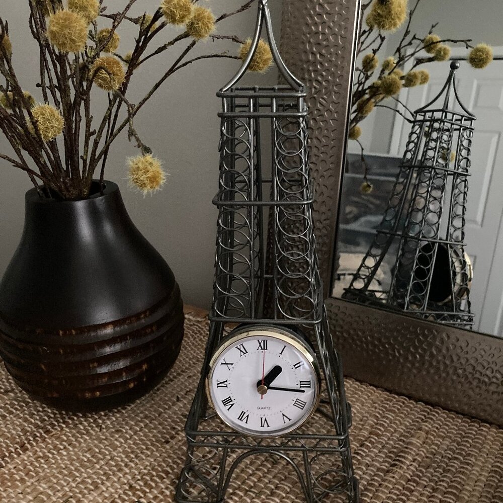 Island Creek Trading CompanyMetal Eiffel Tower Clock 14"